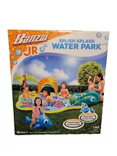 Banzai Splish Splash Kids Inflatable Water Park Play Mat for Backyard w/ Slide