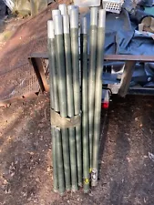 Military Tent & Ham Radio Antenna Tower Mast Pole-4' RIBBED ALUMINUM 4' SECTIONS