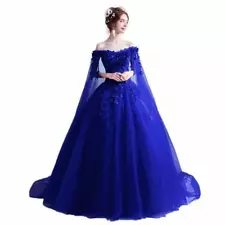 Women Off Shoulder Ball Gown Quinceanera Dresses Lace Floral Prom Sweet Dresses