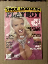 Playboy magazine February 2001 New in sealed bag Anna Nicole Smith magazine