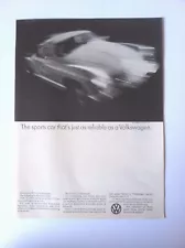 1971 VW Karmann Ghia Print Ad - Sports Car Just as Reliable as Volkswagen