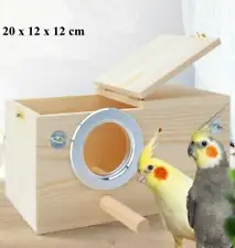 Wooden Bird Breeding Nest Box For Bird Parakeet Budgie Cockatiel Nesting House