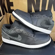 NEW Nike Air Jordan 1 Low SE AJ1 Black Elephant Print FB9907-001 Men's Size 8.5