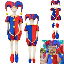 The Amazing Digital Circus Pomni Costume For Kids/Adult Cosplay Hat Glove Set