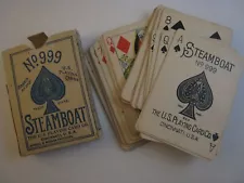 Antique Playing Cards early 1900s... fine, Russell & Morgan Steamboat lot # 01