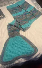 Mermaid Tail Blanket Crochet Mermaid Blanket for Adult, Soft All Seasons Snuggle