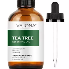 Tea Tree Essential Oil by Velona 0.5 - 32FlOz Therapeutic Grade for Aromatherapy