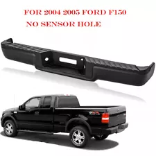 Black Rear Step Bumper Assembly w/o Sensor Holes For 2004-2006 Ford F150 F-150