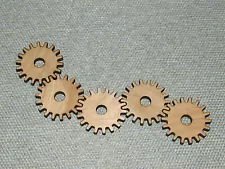 Lot of 5 Wood Wooden Gears Cogs Sprockets Steampunk Wall Art Decor Gear