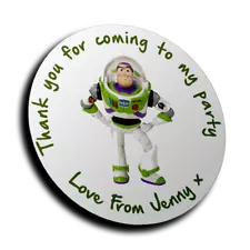 Buzz Lightyear Stickers Birthday Party Personalised for sweet cones