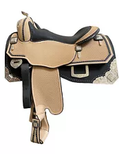 Show Western saddle 15" on Eco- leather buffalo with all sizes available