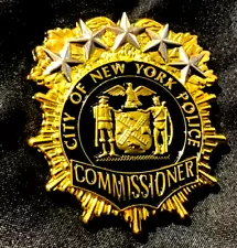 RARE 3D NYPD 5 STAR COMMISSIONER EWARD CABAN 46th COMMISSIONER CHALLENGE COIN LE