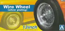 Aoshima 1/24 Wire Wheel (Silver Plated) 13 Inch Model Wheel Set