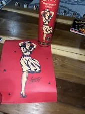 Sailor Jerry Rum LTD Edition Poster W/Tube 11x15 Print 2015 Red