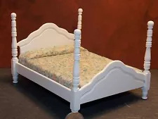 Dollhouse Miniature Cannonball Bed White 1:12 inch scale C160 Dollys Gallery