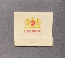 Phillip Morris Incorporated Cigarettes Matchbook Cover 1980's Full And Empty