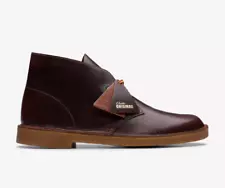 NEW Clarks Men's Desert Boot Hiker Burgundy Leather HOT SALE