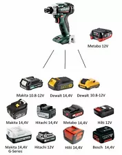 Battery Adapter for Metabo 12V Tools ( Jadapters )