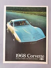 1968 Chevrolet Corvette Sales Brochure Dealer Catalog Mako Shark Stingray