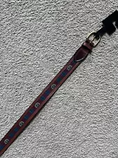 FJ FOOTJOY Men's Brown Leather + Red Green Tartan Fabric Golf Belt Sz 36 *NEW*