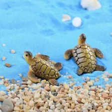 Mini Sea Turtle Miniature Aquarium Decoration Resin Ornaments For The Fish Tank