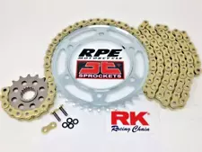 2014-2020 DUCATI 821 MONSTER RK Gold GXW 520 FWY 15/43t CHAIN AND SPROCKETS KIT (For: 2016 Ducati Monster 821)