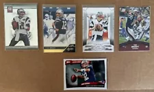 5-Card Lot of NFL New England Patriots and Future Hall of Famer QB Tom Brady