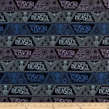 SALE WIZARDING WORLD FANTASTIC BEAST TRIANGLE GRADIENT 100% COTTON Fabric BTHY