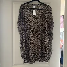 Jordan Taylor Cheetah Print Bikini Cover Up Size Medium