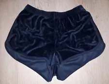 Hollister Dark Navy Blue Velvet Dolphin Hem Booty Shorts Lounge Sleep Pajama XS