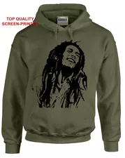 Bob Marley Inspired reggae Hoodie Smoke Weed Jamaican Rasta Lion Hoody Christmas