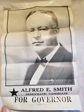 Alfred E Smith Democratic Candidate for New York Governor Poster 18.5" x 12.5"