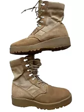 Vibram 789 Men's Size 10.5 R Suede Canvas Hot Weather Army Combat Boots USA Made