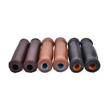 Vintage Artificial Leather Cycling Road Mountain Bike Handlebar Grip EnY_WY