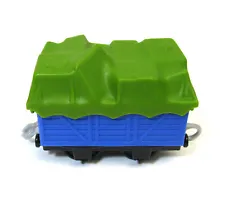 BLUE CARGO CAR Green Tarp Freight Thomas Trackmaster Revolution 2013 Mattel