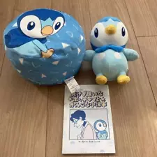 Pokemon Piplup Goods Lot of 3 Plush Toy Cushion Book Center Limited Not for sale