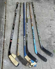 Bauer, Sher-Wood, Easton CCM Vintage Lot Of 6 Hockey Sticks