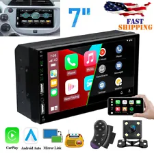 7" 2Din Car Stereo MP5 Player Android Auto/Apple CarPlay Bluetooth Radio +Camera (For: 2015 Lincoln MKT)