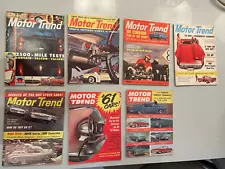 7 VINTAGE 1960 MOTOR TREND MAGAZINE ISSUES CAR OF YEAR CORVAIR NEW 1961 CARS