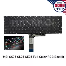 New RGB Full Color Backlit US Keyboard for MSI GS75 GL75 GE75