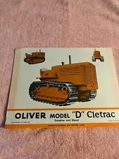 Oliver Cletrac D Tractor Brochure FCCA