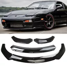 Front Bumper Lip Spoiler Splitter Kit For Nissan 240SX 200SX Underbody Protector