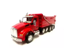 DCP / FIRST GEAR 1/64 SCALE T-880 KENWORTH QUAD AXLE DUMP TRUCK, RED