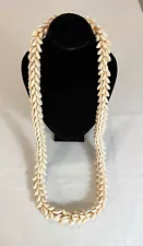 VINTAGE HAWAII HAWAIIAN LEI COWRY COWRIE SHELL NECKLACE LEI LARGE / HEAVY