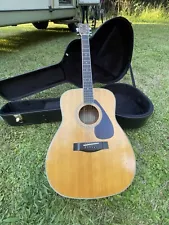 1970s Yamaha FG-340 Dreadnought Acoustic Guitar with Case