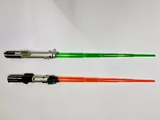 New ListingStar Wars Lightsabers Green And Red LFL Lucasfilm Hasbro Lot Of Two 2006