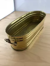 -Vintage Brass Tub Garden Planter Flower Bed Window Vegetable Box 12'' L