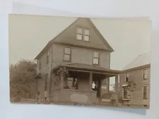 AKRON OHIO REAL PHOTO POSTCARD TALBOT AVE HOUSE FOR SALE BY DYE & ALLEN REALTOR