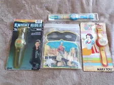 Kid's Novelty Toy Wrist Watches Knight Rider. Snow White, Lot of 4 Unopened