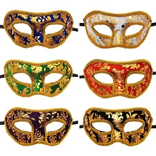 6Pcs Men's Venetian Masquerade Ball Eye Mask Mardi Gras Custume Party Halloween